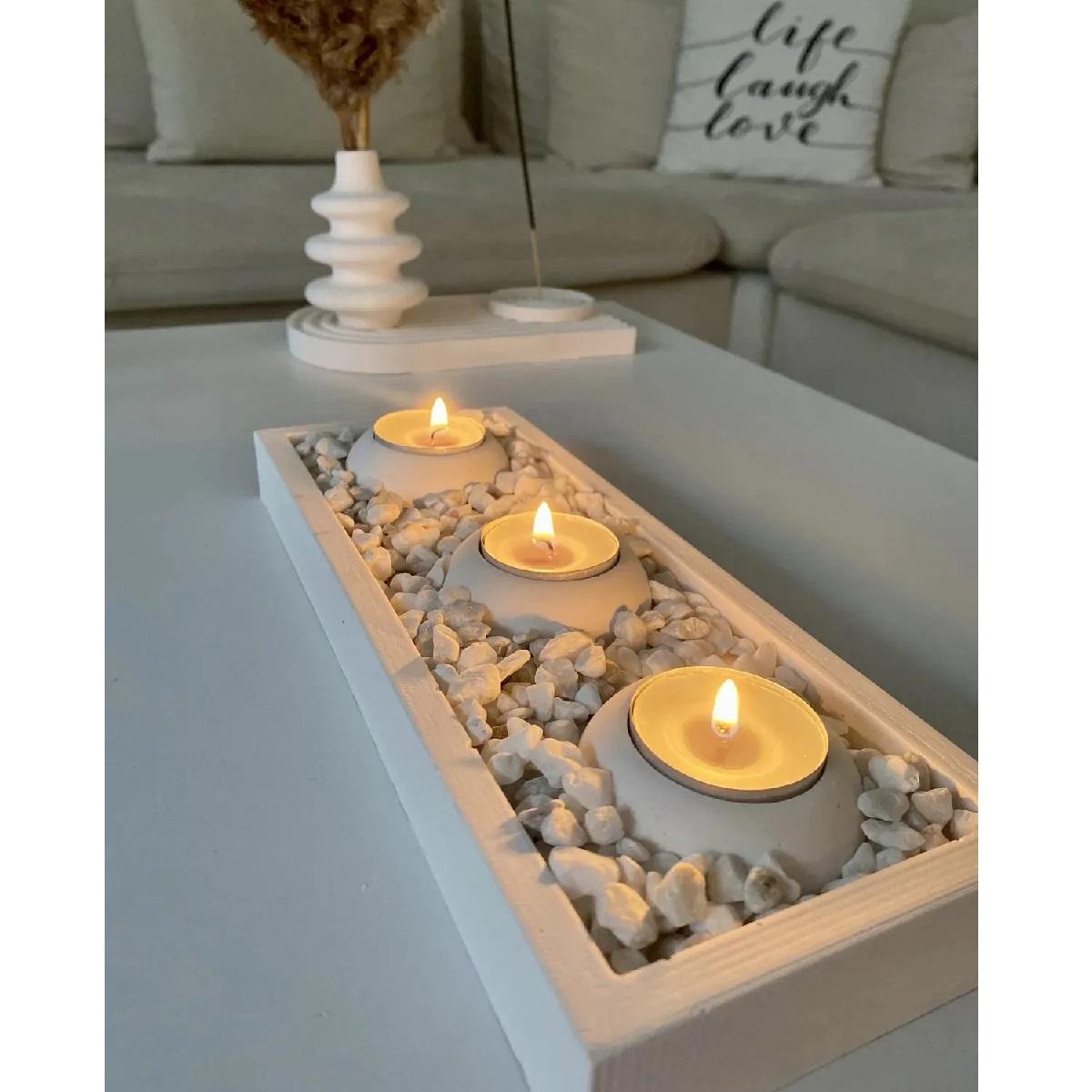 4 предмета бетонная пластина подсвечник современное украшение дома элегантный