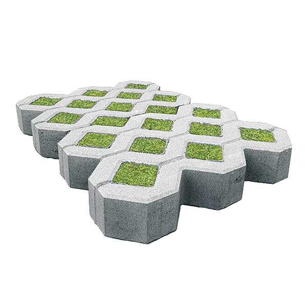 Решетка газонная бетонная серая 400х600х100 мм