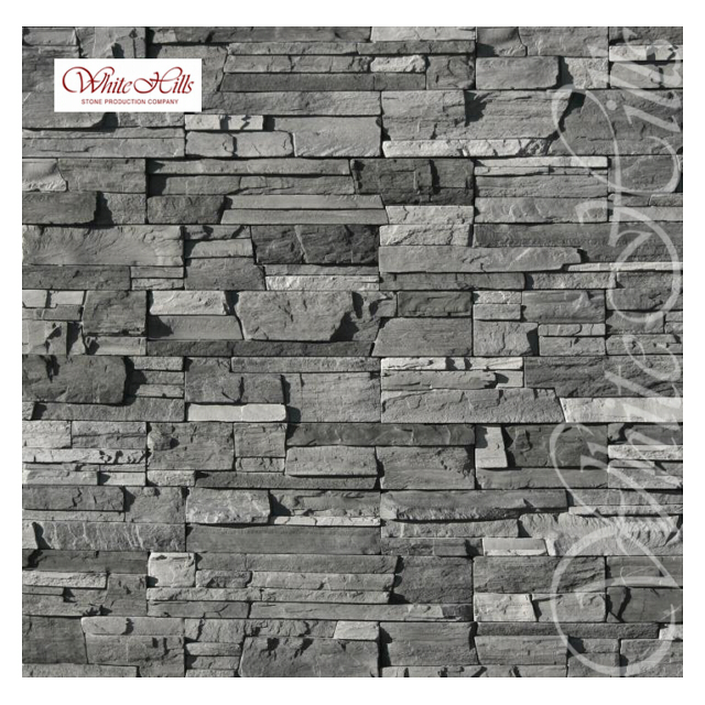 плитка декоративная бетонная WHITE HILLS Фьорд Лэнд черно-серая