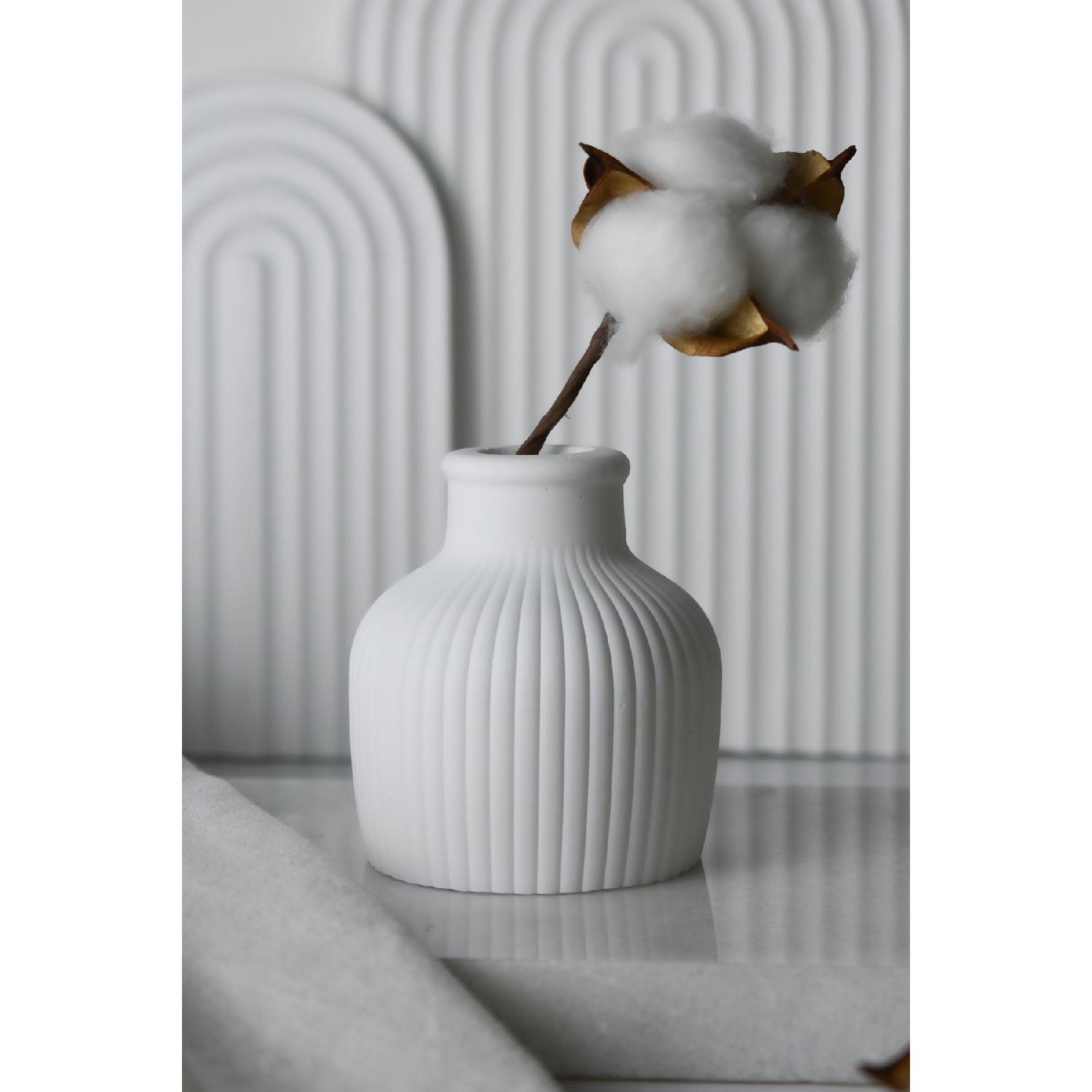 Мини-Белая Бетонная Ваза